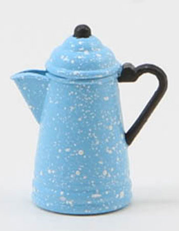 Dollhouse Miniature Blue & White Coffeepot